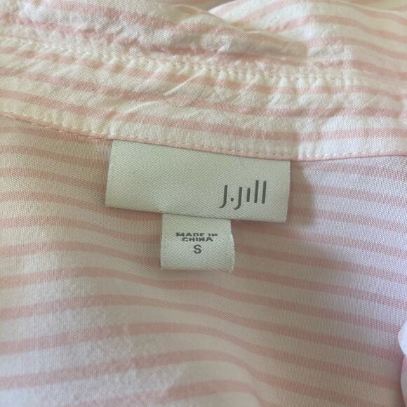 J Jill Pink Striped Button Down Blouse - Picture 6 of 7